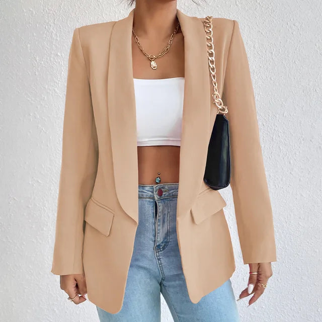 Blazer ouvert femme – Veste chic élégante en tissu léger pour soirée et bureau