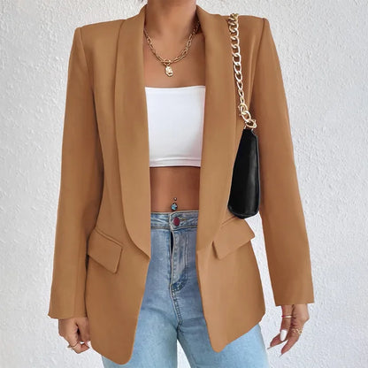 Blazer ouvert femme – Veste chic élégante en tissu léger pour soirée et bureau