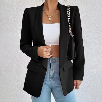 Blazer ouvert femme – Veste chic élégante en tissu léger pour soirée et bureau