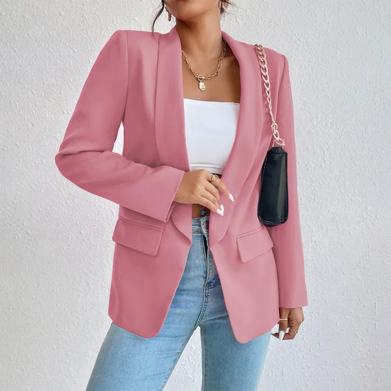 Blazer ouvert femme – Veste chic élégante en tissu léger pour soirée et bureau