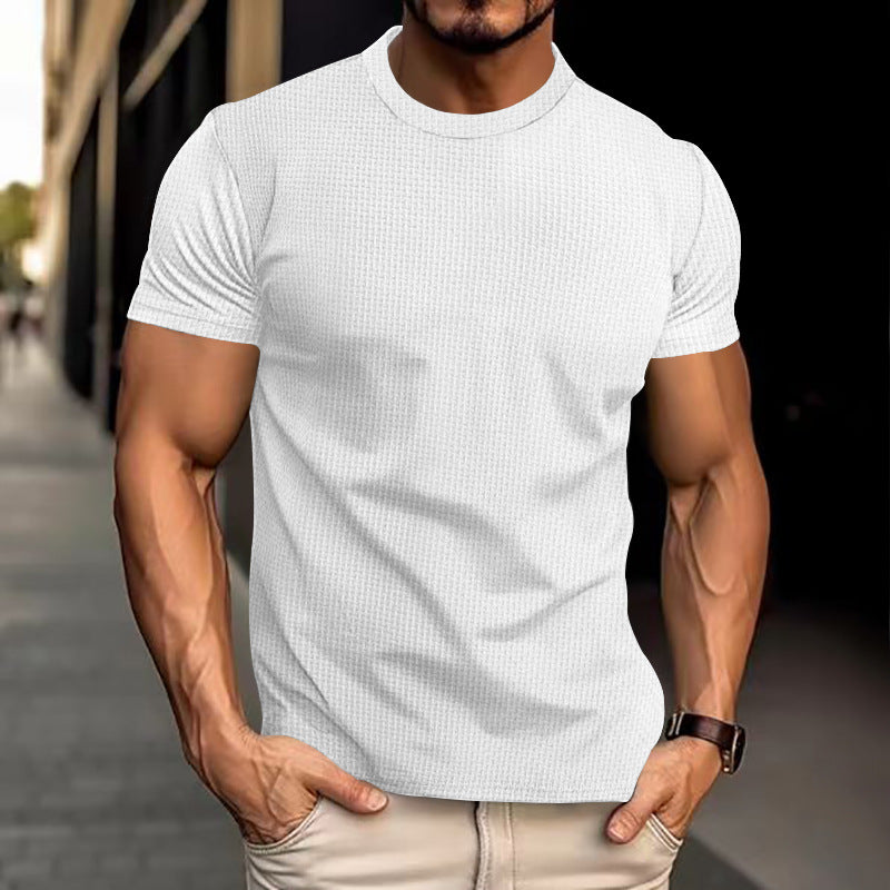 T-shirt col rond homme – T-shirt confortable en coton pour casual et sport