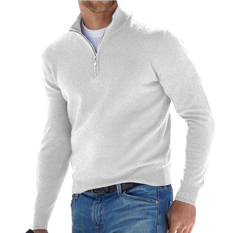 Pull à fermeture éclair homme – Sweat-shirt confortable en coton doux et stylé