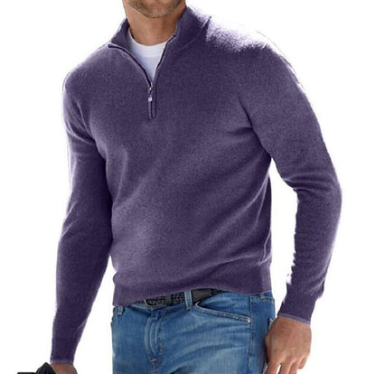 Pull à fermeture éclair homme – Sweat-shirt confortable en coton doux et stylé