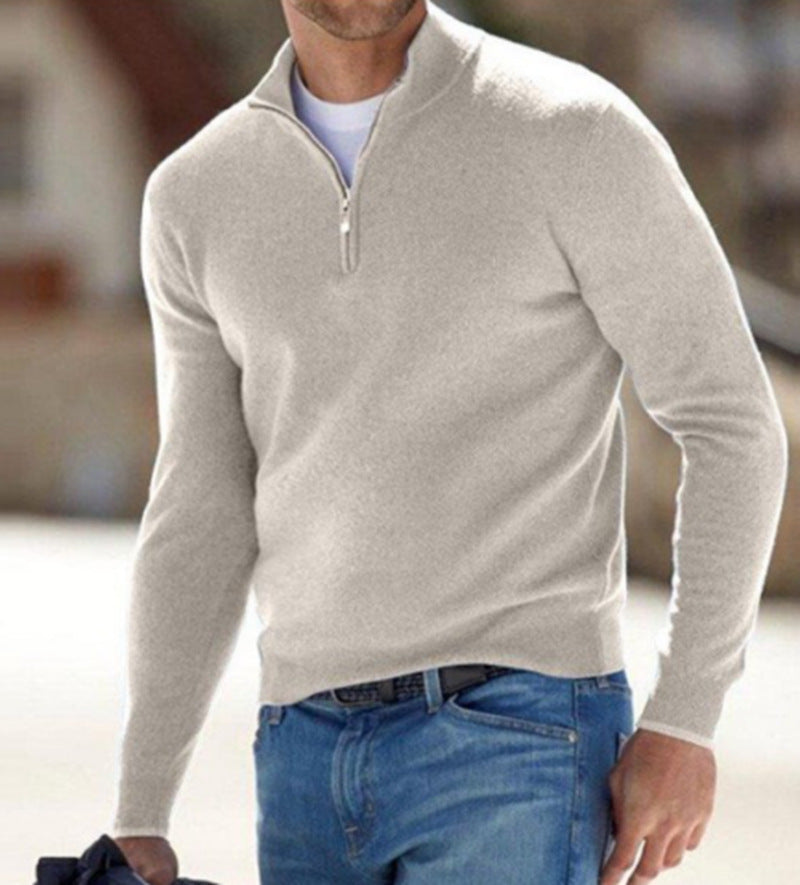 Pull à fermeture éclair homme – Sweat-shirt confortable en coton doux et stylé