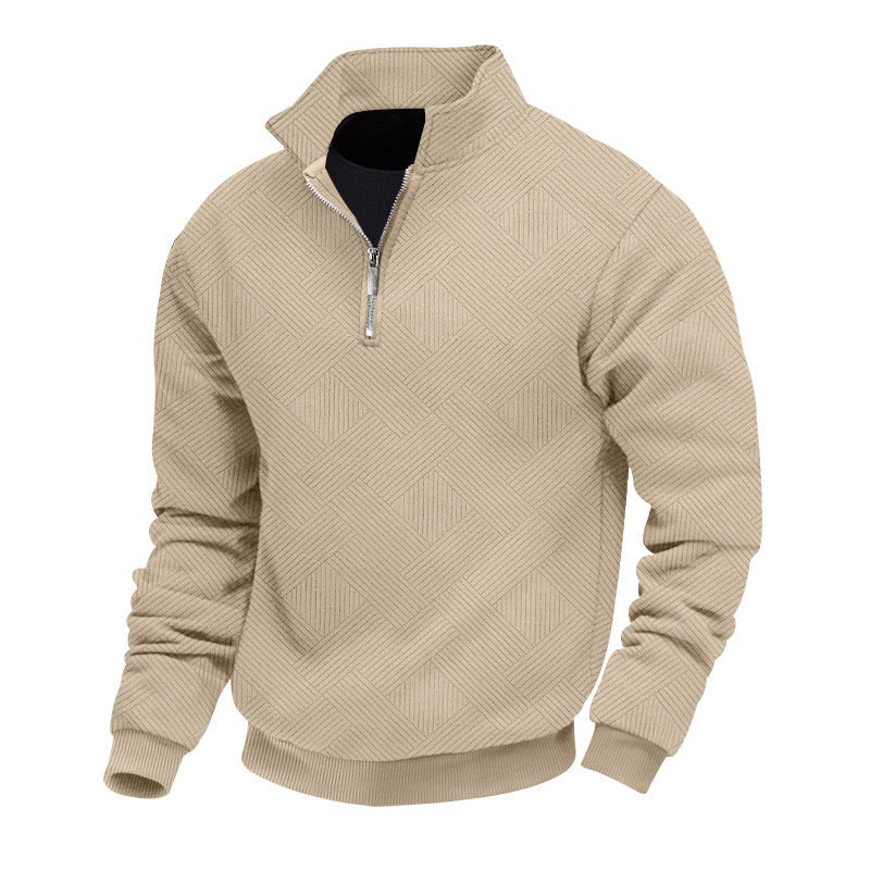 Pull élégant homme – Pull demi-zip chic en coton pour look décontracté et tendance