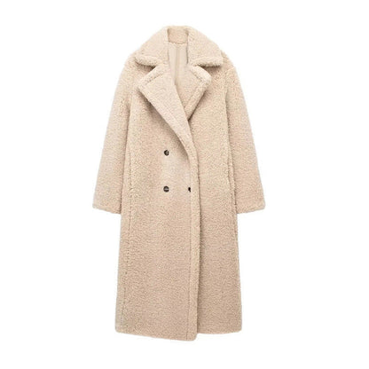 Manteau Teddy Femme – Manteau long doux et chaud pour hiver élégant