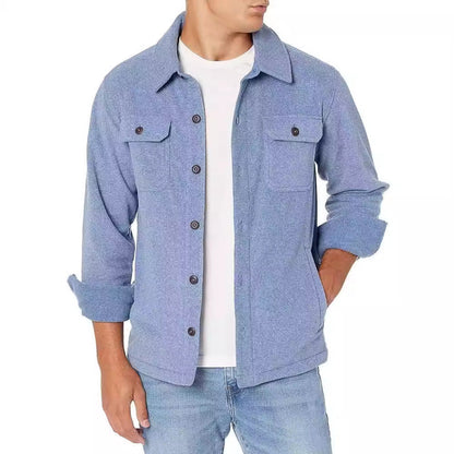 Veste homme button-down – Chemise élégante avec poches poitrine pour casual chic