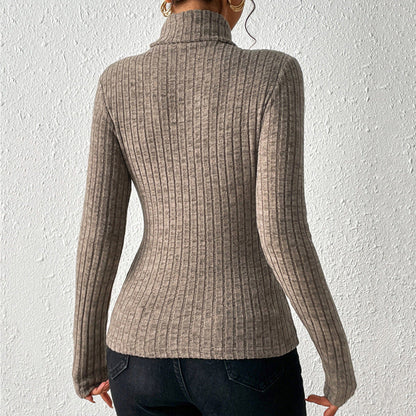 Pull col roulé femme – Pull élégant en laine doux et chaud pour hiver