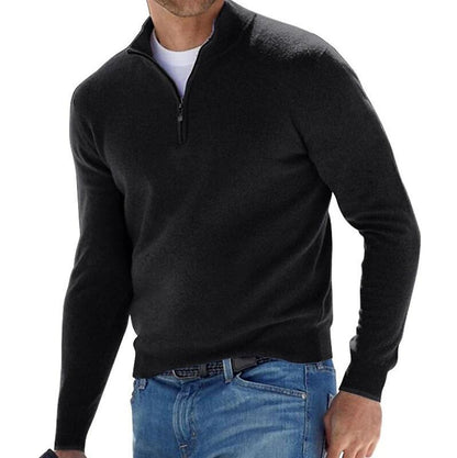 Pull à fermeture éclair homme – Sweat-shirt confortable en coton doux et stylé