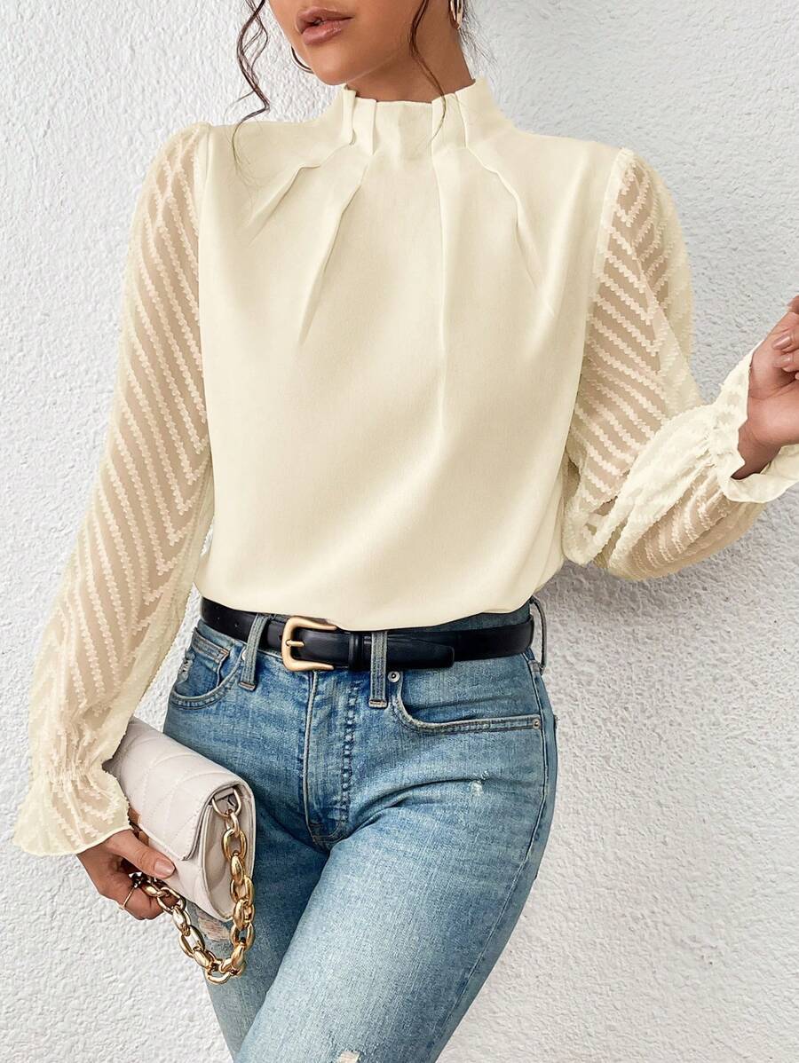 Haut à motifs femme – Top élégant à manches courtes en coton pour été