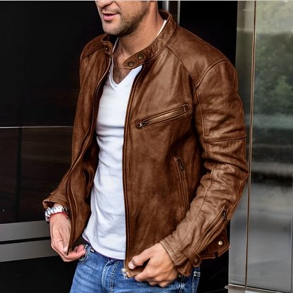 Veste zippée homme – Veste légère en polyester pour toutes saisons et casual