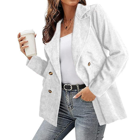 Manteau croisé femme – Manteau élégant en laine pour hiver chic et tendance