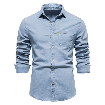 Chemise en jean homme – Chemise à manches longues en denim tendance et confortable