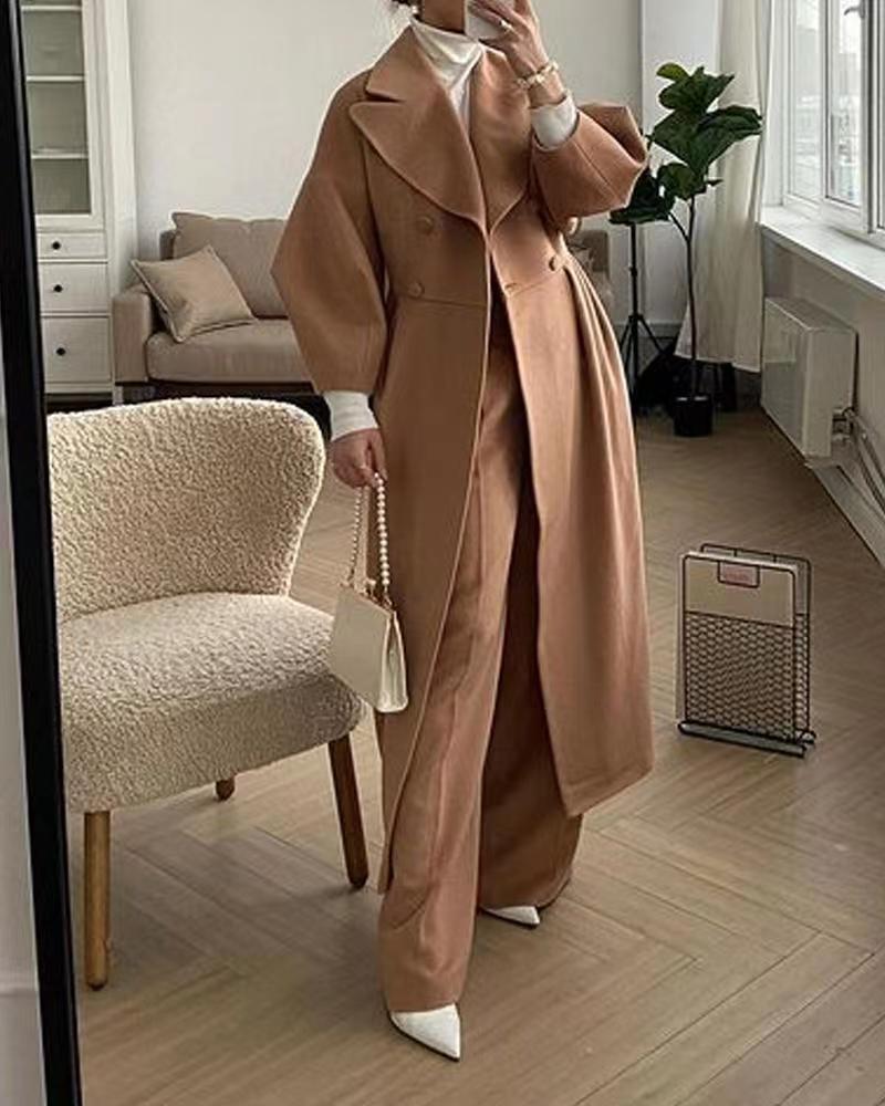 Manteau élégant femme – Manteau chic en laine pour hiver et soirée