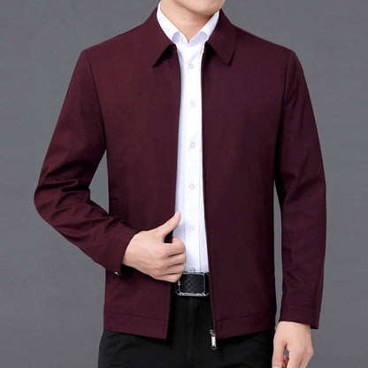 Veste unie homme – Veste élégante en tissu léger pour toutes occasions