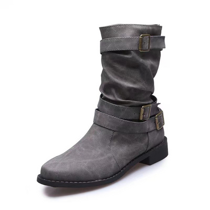 Bottes élégantes femme – Bottes en cuir chic à talons pour soirée et quotidien