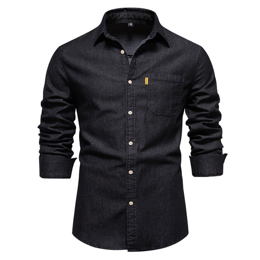 Chemise en jean homme – Chemise à manches longues en denim tendance et confortable