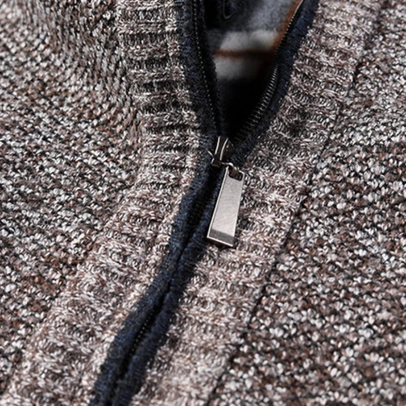 Veste en tricot homme – Veste à fermeture éclair confortable et élégante