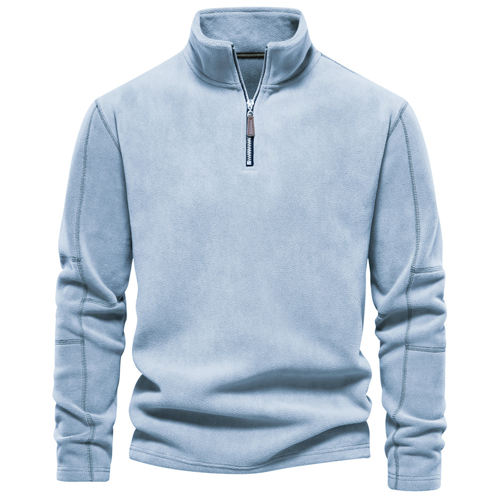 Sweat-shirt homme avec fermeture éclair – Vêtement confortable en coton pour sport et détente