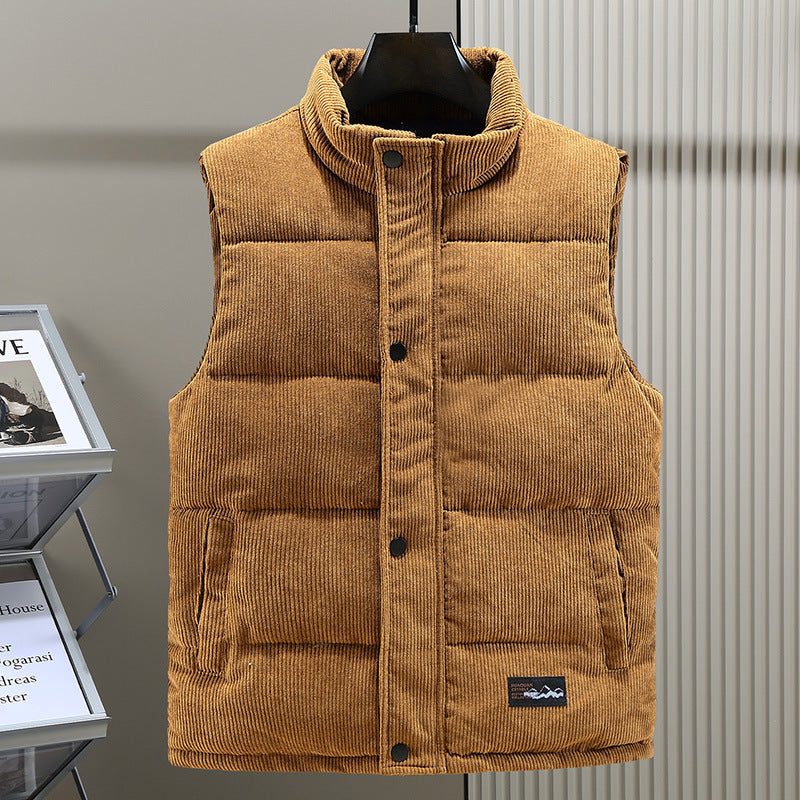 Gilet chaud homme – Gilet en laine avec boutons pour hiver élégant