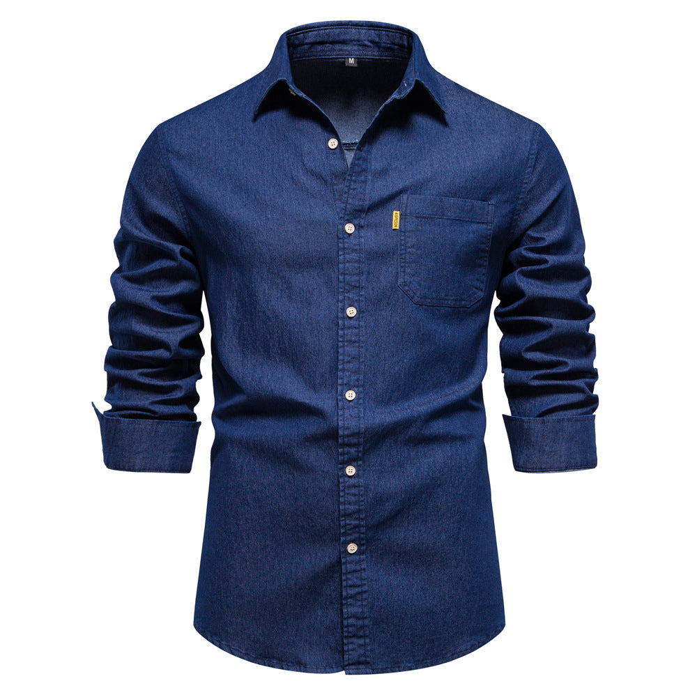 Chemise en jean homme – Chemise à manches longues en denim tendance et confortable