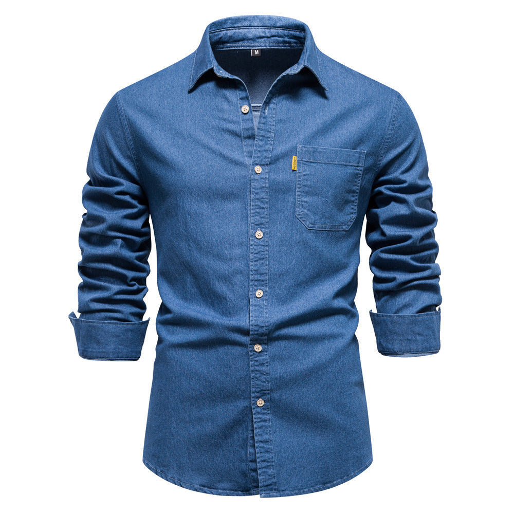 Chemise en jean homme – Chemise à manches longues en denim tendance et confortable