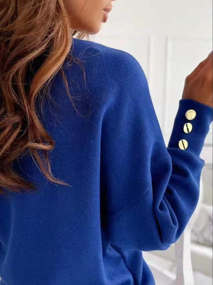 Pull élégant femme – Pull col en V chic en maille douce pour toutes occasions