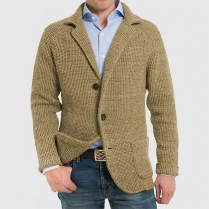 Veste boutonnée homme – Veste col revers élégante en tissu léger pour toutes occasions