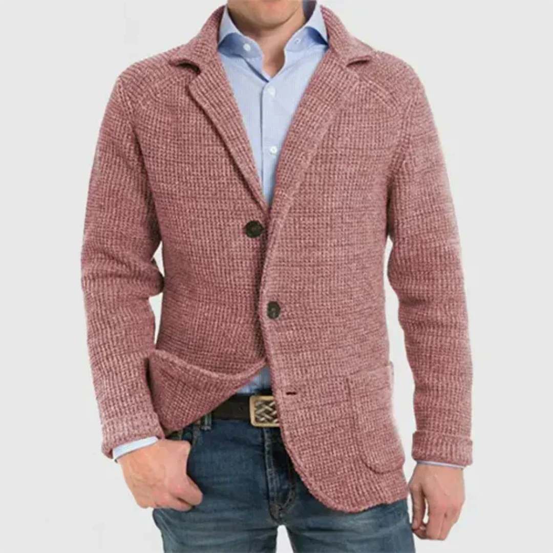 Veste boutonnée homme – Veste col revers élégante en tissu léger pour toutes occasions