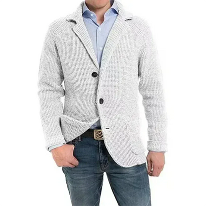 Veste boutonnée homme – Veste col revers élégante en tissu léger pour toutes occasions