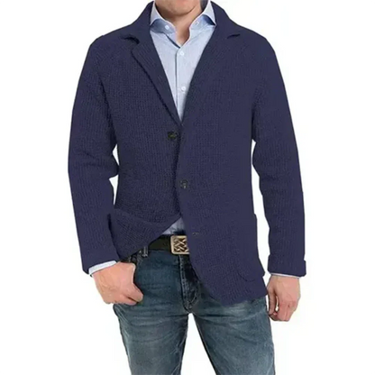 Veste boutonnée homme – Veste col revers élégante en tissu léger pour toutes occasions