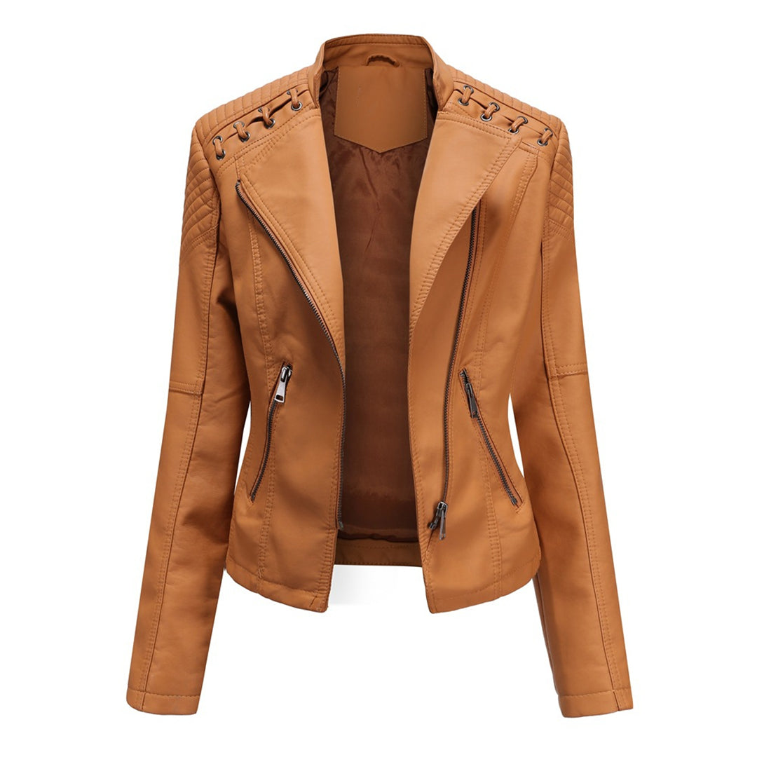 Veste en cuir femme – Veste élégante en cuir véritable pour look chic et tendance