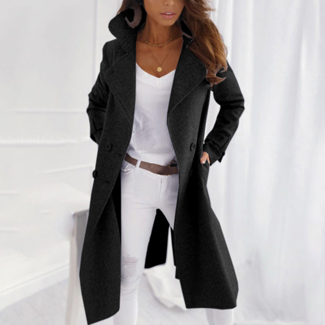 Manteau long femme – Manteau élégant en laine pour hiver chic et tendance