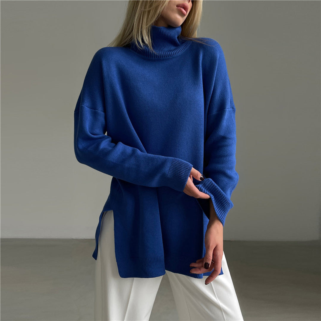 Pull col roulé femme – Pull douillet en laine chaud pour hiver élégant et confortable