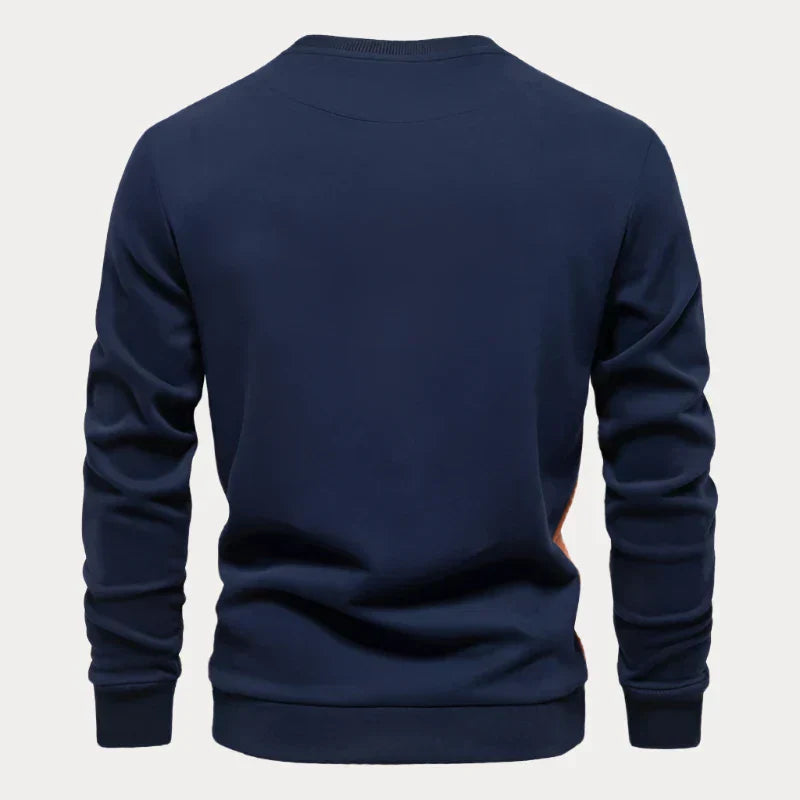 Pull homme col rond – Sweat-shirt confortable en coton doux pour casual chic