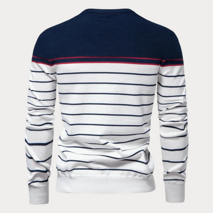 Pull rayé homme – Sweat-shirt confortable en coton avec design tendance et décontracté