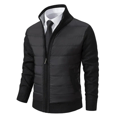 Veste homme col montant – Veste élégante avec poches avant pour hiver