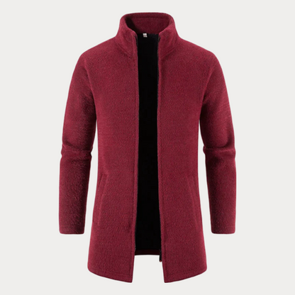 Manteau col roulé homme – Veste chaude en laine pour hiver élégant et décontracté