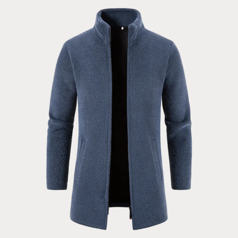 Manteau col roulé homme – Veste chaude en laine pour hiver élégant et décontracté