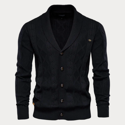 Cardigan homme col en V – Cardigan élégant avec boutons en laine pour automne