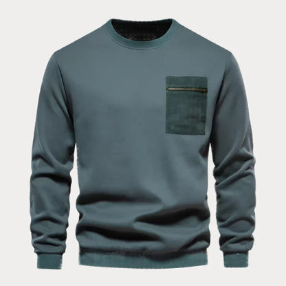 Pull homme avec poche poitrine – Sweat-shirt confortable et stylé pour casual