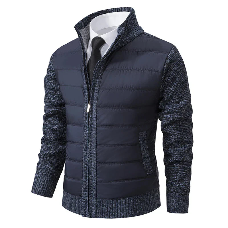 Veste homme col montant – Veste élégante avec poches avant pour hiver