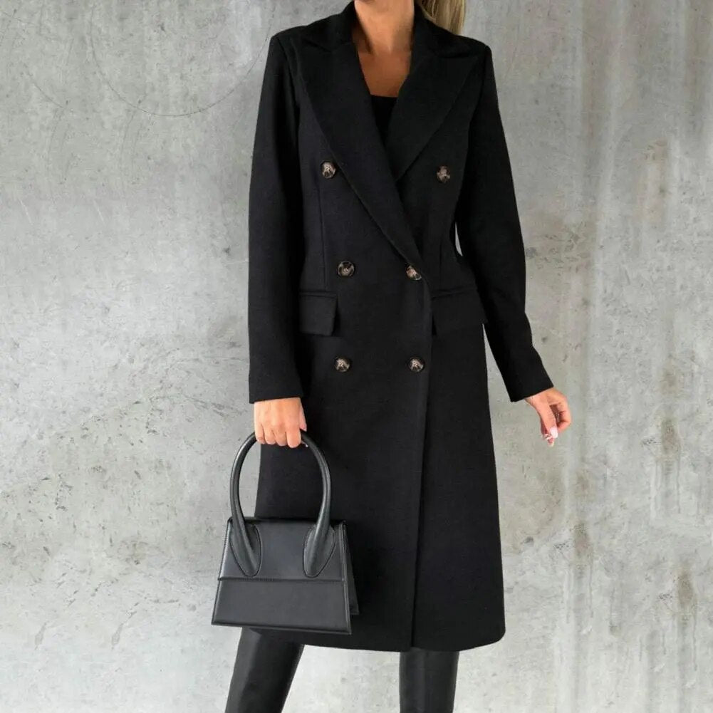 Veste d'automne femme – Manteau chaud en laine, style décontracté et élégant