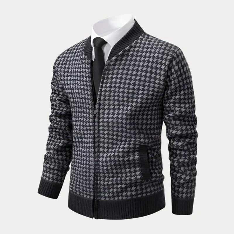 Veste en maille ajustée homme – Veste tendance avec motif moderne et confortable