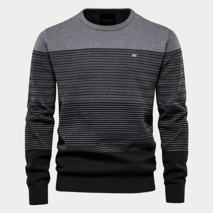 Pull en tricot homme – Pull col rond confortable en laine pour hiver élégant