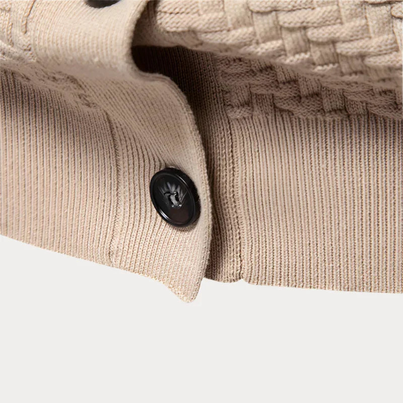 Cardigan homme décolleté en V – Pull élégant avec boutons pour toutes occasions