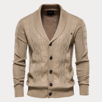 Veste en tricot homme – Pull décolleté en V avec boutons tendance et chic