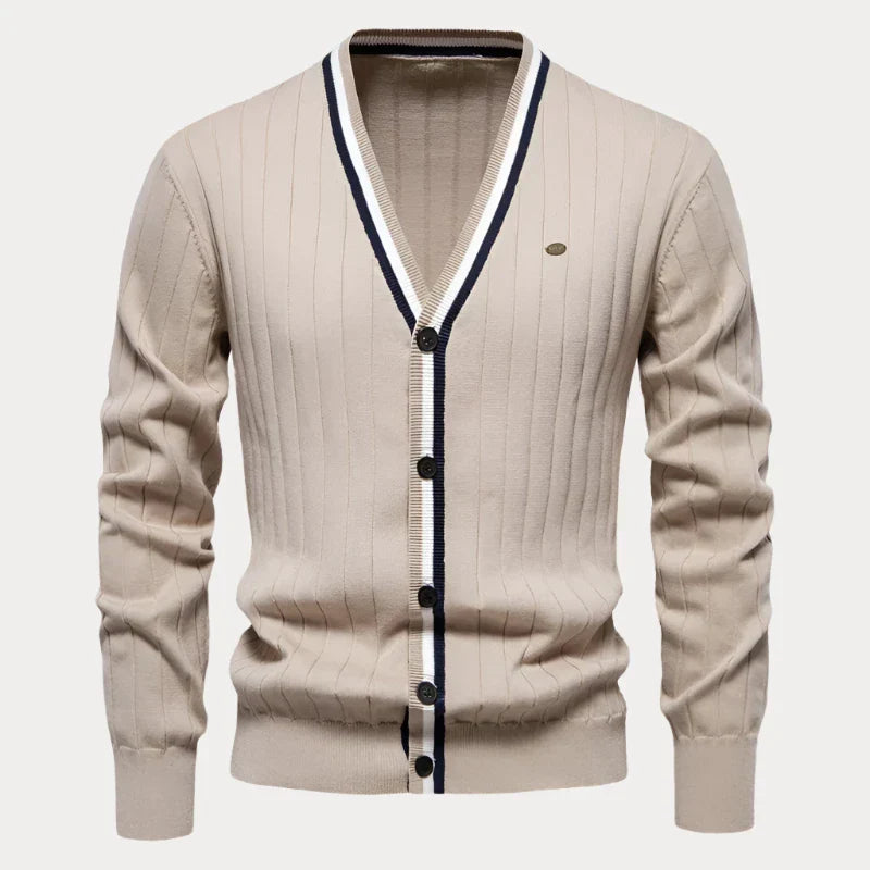 Veste en tricot homme – Pull chic à patte de boutonnage pour hiver