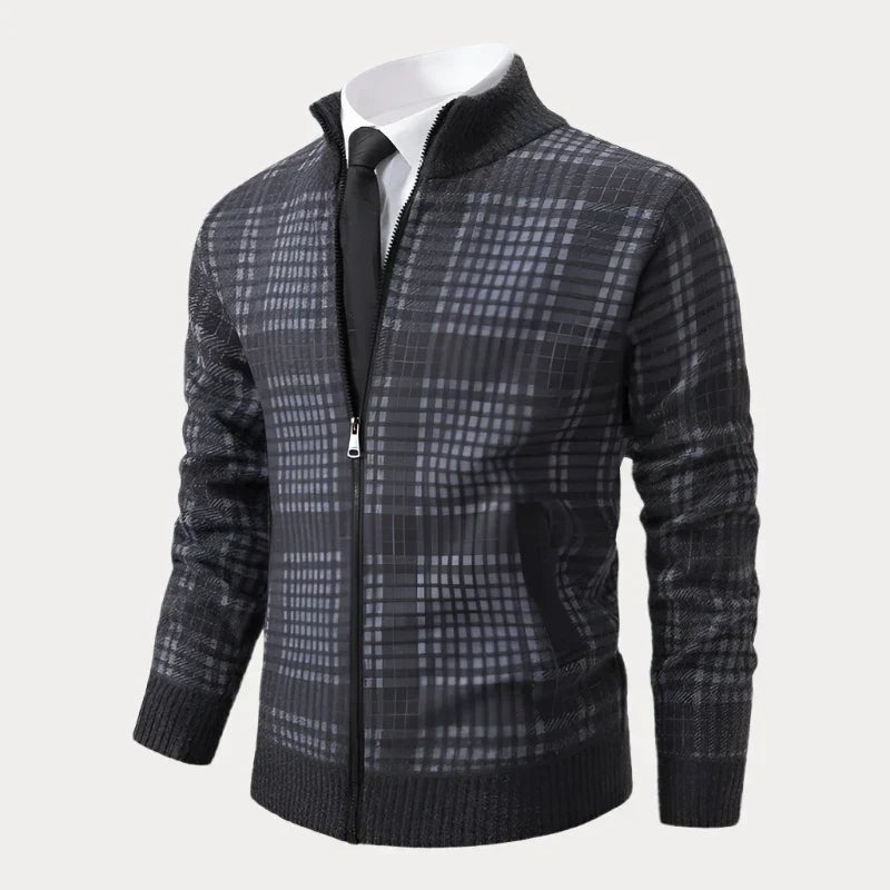 Veste en maille ajustée homme – Veste tendance avec motif moderne et confortable