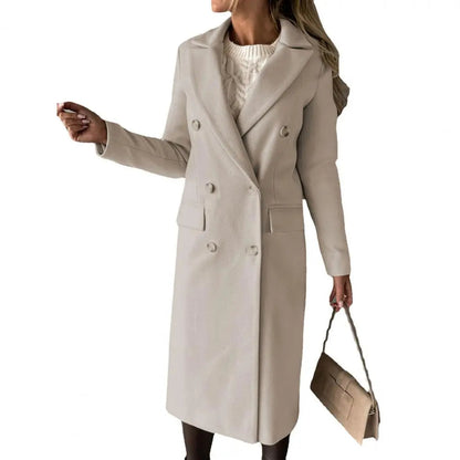 Veste d'automne femme – Manteau chaud en laine, style décontracté et élégant